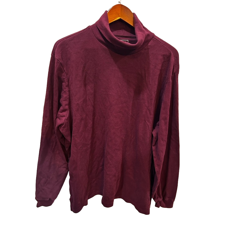 📸Club Room Men's Deep Red Turtleneck Top size XXXL GUC